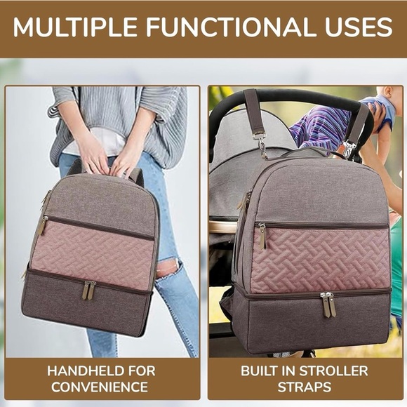 Village of Many Baby diaper bag/backpack space adventure  - White and Gray - Picture 5 of 8